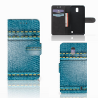 Nokia 2 Wallet Case met Pasjes Jeans