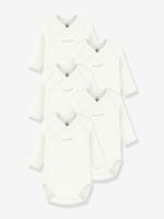 Set van 5 overslagbody's PETIT BATEAU wit