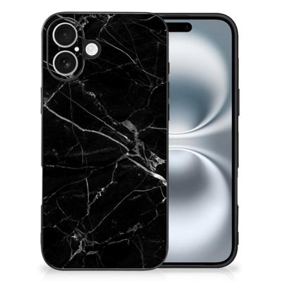 iPhone 16 Marmeren Print Telefoonhoesje Marmer Zwart - Origineel Cadeau Vader iPhone 16 Marmeren Print Telefoonhoesje Marmer Zwart - Origineel Cadeau Vader