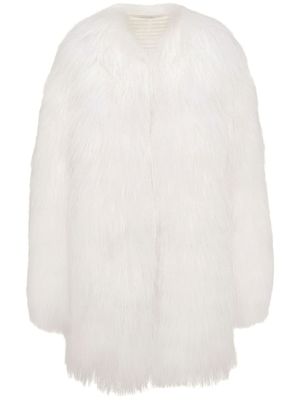 Prada manteau à design texturé - Blanc