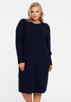 Yoek Jurk met pofmouw | Blauw | Maat 58/60