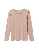 HEMA Dames temptech T-shirt lange mouw beige (beige)