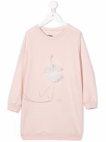 Il Gufo robe-pull à broderies - Rose