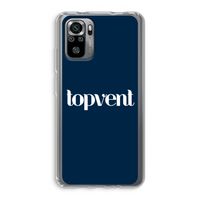Topvent Navy: Xiaomi Redmi Note 10S Transparant Hoesje