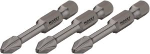 HAZET Krachttorsiebits 2216SLG-PZ3/3 · 1/4 inch (6,3 mm) zeskant massief · Pozidriv-profiel PZ · 3-delig · SW PZ3