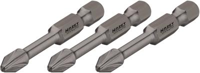 HAZET Krachttorsiebits 2216SLG-PZ3/3 · 1/4 inch (6,3 mm) zeskant massief · Pozidriv-profiel PZ · 3-delig · SW PZ3