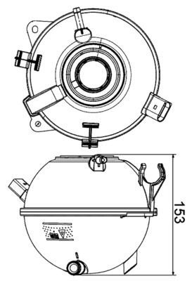 Expansietank, koelvloeistof CRT19000S