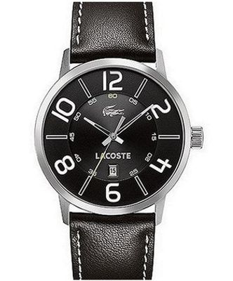 Horlogeband Lacoste 2010499 / LC-44-1-14-2213 Leder Zwart 24mm