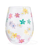 HEMA Drinkglas 550ml Bloemen - thumbnail