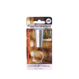 Flesverlichting kurk met lichtsnoer - zilver - LED - 80 cm - bottle lights - wijnfles