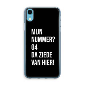 Da ziede van hier - Zwart: iPhone XR Transparant Hoesje