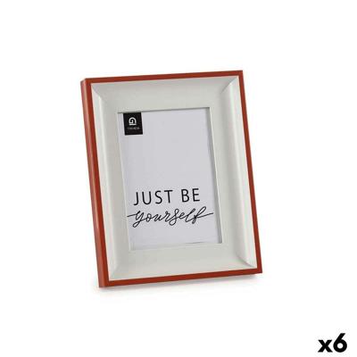 Fotolijsten Gift Decor Wit Rood Kristal Plastic (6 Stuks)