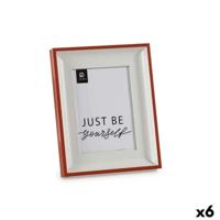 Fotolijsten Gift Decor Wit Rood Kristal Plastic (6 Stuks)
