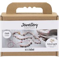 Creativ Company Mini hobbyset sieraden, halskettingen en armband, roze, 1 doos