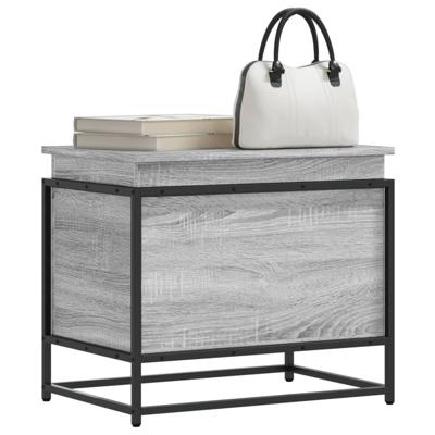 VidaXL Opbergbox met deksel 60x40x51,5 cm bewerkt hout grijs sonoma