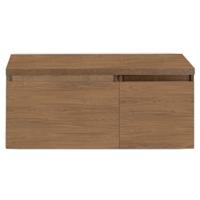 Frozen Badmeubelset 100 cm - Greeplijst in Kleur - Wastafel Onderkast met Bovenblad Honey