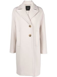 PINKO manteau boutonné à revers crantés - Blanc