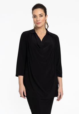 Yoek Tuniek flare waterfall | Zwart | Maat 42/44