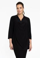 Yoek Tuniek flare waterfall | Zwart | Maat 46/48