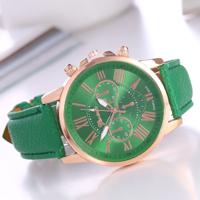 Vrouwen en mannen Fashion Quartz horloges lederen sport casual horloge