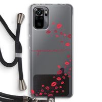 Kusjes: Xiaomi Redmi Note 10 Pro Transparant Hoesje met koord