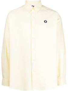 AAPE BY *A BATHING APE® chemise en coton à patch logo - Jaune