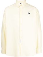 AAPE BY *A BATHING APE® chemise en coton à patch logo - Jaune