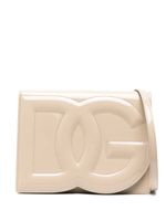 Dolce & Gabbana DG Logo leather crossbody bag - Tons neutres - thumbnail