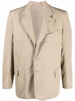 Maison Margiela blazer boutonné à revers crantés - Tons neutres