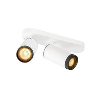 SLV OpbouwspotGrip! L 2-lichts wit met zwarte ring - 1009096
