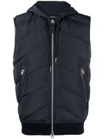 TOM FORD gilet matelassé à fermeture zippée - Bleu