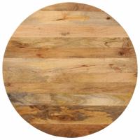 Tafelblad rond 90x3,8 cm massief ruw mangohout Tafelblad rond 90x3,8 cm massief ruw mangohout