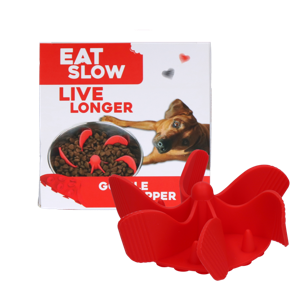 Eat Slow Live Longer Gobble Stopper Red