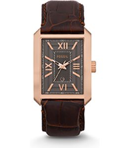 Horlogeband Fossil FS4653 Leder Bruin 24mm