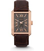 Horlogeband Fossil FS4653 Leder Bruin 24mm