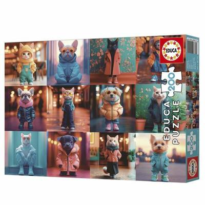 Puzzel Educa 20219 Fashion Animals 200 Onderdelen