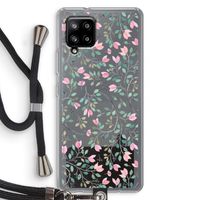 Sierlijke bloemen: Samsung Galaxy A42 5G Transparant Hoesje met koord