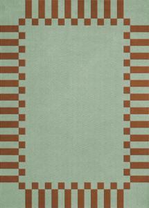 Layered - Vloerkleed Teklan Frame Wool Rug Pistachio Camel -