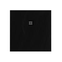 Douchebak Sanitop Just Creating Relievo Crag 100x100 cm Mat Zwart