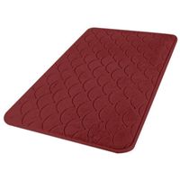 Urban Living Badkamerkleedje/badmat tapijt - memory foam - donkerrood - 50 x 80 cm