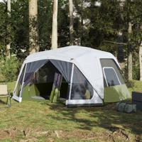 VidaXL Tent met led 10-persoons snelontgrendeling lichtgroen