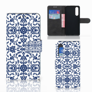 Huawei P30 Hoesje Flower Blue