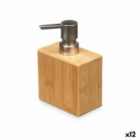 Zeepdispenser Zilverkleurig Bamboe Plastic 9,7 x 15 x 5,8 cm (12 Stuks)