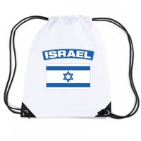 Israel nylon rugzak wit met Israelische vlag Israel nylon rugzak wit met Israelische vlag