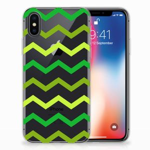 Apple iPhone X | Xs TPU bumper Zigzag Groen