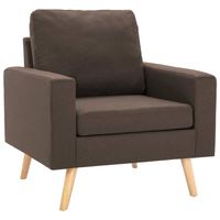 The Living Store Fauteuil - 77 x 71 x 80 cm - Bruin