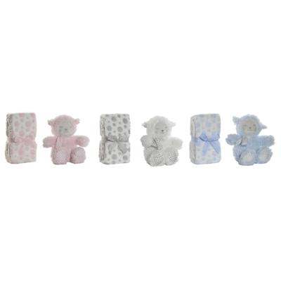 Geschenkset voor baby's Home ESPRIT Blauw Beige Roze Polyester (3 Stuks)