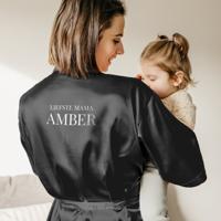 Kimono met naam - Zwart