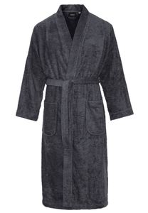 Kimono donkergrijs unisex - badstof katoen