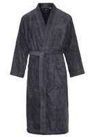 Kimono donkergrijs unisex - badstof katoen